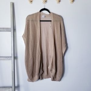 TIME AND TRU TAN CARDIGAN PONCHO L/XL
